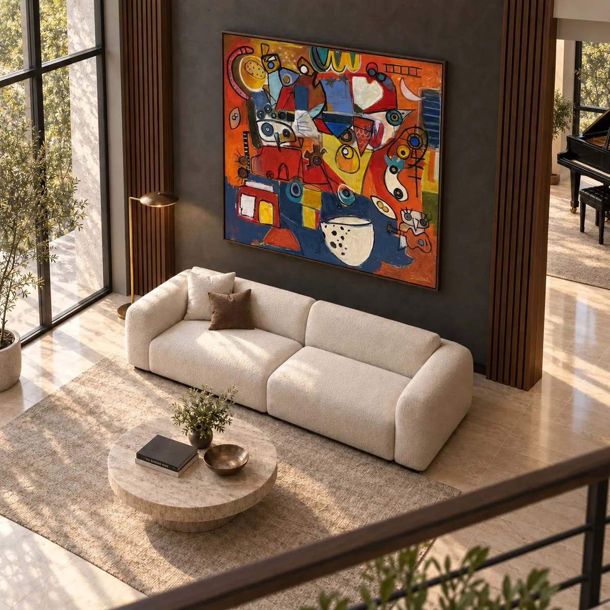El bosque de los búhos shown in a second interior space