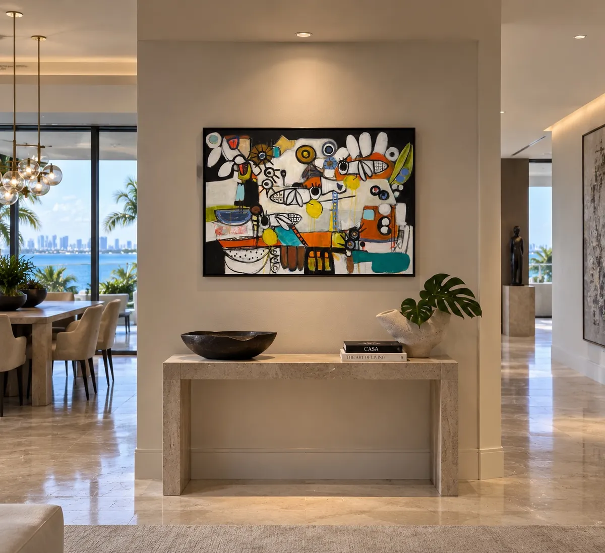 Portadoras shown in an interior space